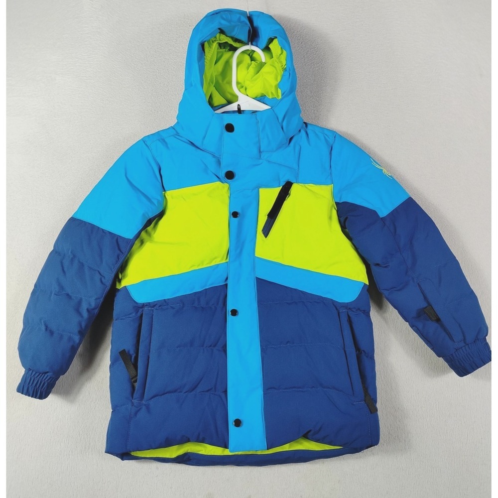 Spyder Ski Jacket Youth 5 Multicolor Hooded Insulated Colorblock Winter Snow